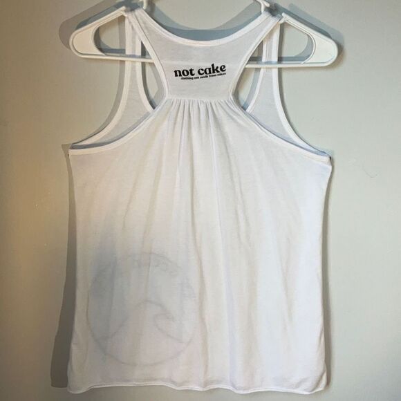 “An Ocean A Day” White Flowy Muscle Tank, Medium. NWOT. Perfect beach top! - Picture 8 of 14
